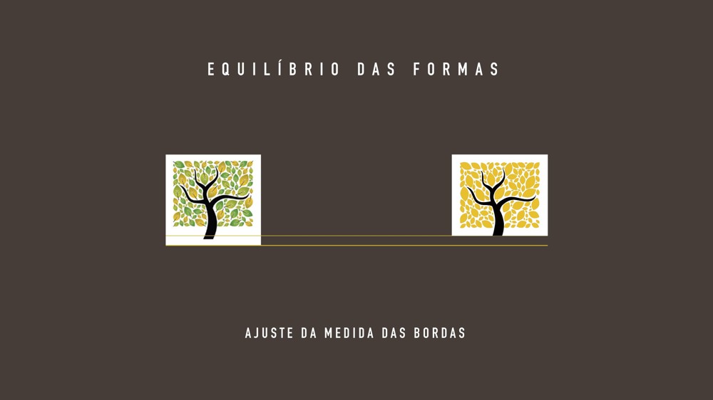 Equilíbrio das formas: ajuste da medida das bordas